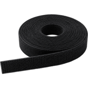 LINKEDPRO LP-V16-50M-B – Cinta de Contacto para Cableado / 16 mm × 50 m (164 ft) / Reutilizable / Autoadherente / Negro
