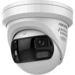 HIKVISION DS-2CD2347G3P-LIS2UY/SL – Cámara Turret IP / 4 MP / Doble Lente 2.8 mm / 186.4° / ColorVu / WDR 130 dB / Luz Blanca 40 m (131.2 ft)