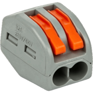 LINKEDPRO LP-T212 – Conector Rápido Push-in / Empalme 2 Vías / 32 A / 450 V / Rígido y Flexible / 100 Piezas