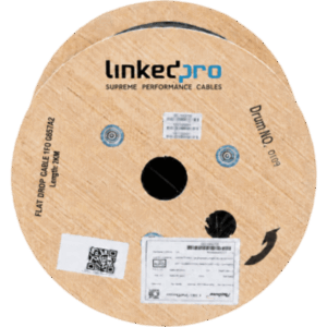 LINKEDPRO LP-DROP/2KM – Cable de Fibra Óptica Drop / 2 km (6561.7 ft) / G.657A2 Monomodo / Bifibra 2 Hilos / Interior LSZH / Dieléctrica
