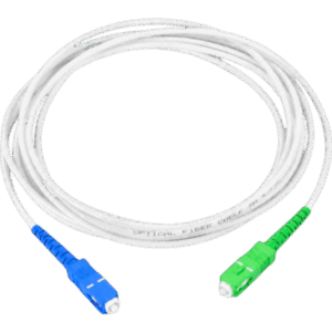 LINKEDPRO LPSM3SCASCUS1W – Jumper de Fibra Óptica Monomodo SC/APC-SC/UPC Simplex, Color Blanco 1 Metro