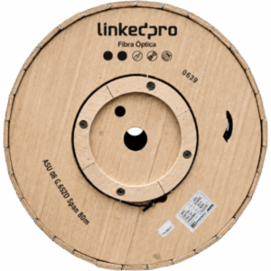 LINKEDPRO LP-MINI-8008/4KM – Carrete de 4 Kilómetros de Fibra Óptica Aérea Mini ADSS (ASU) G.652D, Monomodo de 8 Hilos, Exterior, Span 80, Loose Tube