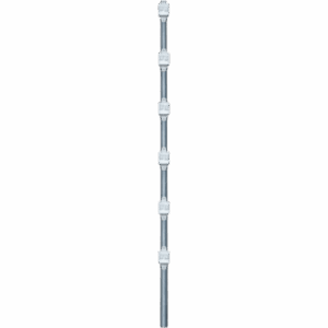 YONUSA FENCEPOST3W – Poste para Cerca Eléctrica / Acero Galvanizado G60 / 5 Aisladores / 18 kV Dieléctrico / Altura 1.2 m (3.9 ft) / 1" Diámetro