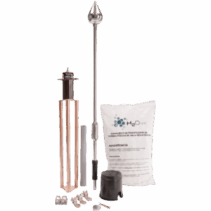 TOTAL GROUND KIT-MASTER-PE06-INOX – Kit Pararrayo con Punta de Aluminio con Avance de Ce…