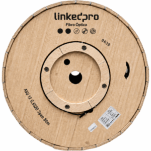LINKEDPRO LP-MINI-8012/4KM – Carrete de 4 Kilómetros de Fibra Óptica Aérea Mini ADSS (ASU) G.652D, Monomodo de 12 Hilos, Exterior, Span 80, Loose Tube