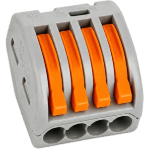 LINKEDPRO LP-T214 – Conector Rápido Push-in / 4 Vías / 32 A / 450 V / Reutilizable Sin Herramientas / Paquete 100 Piezas