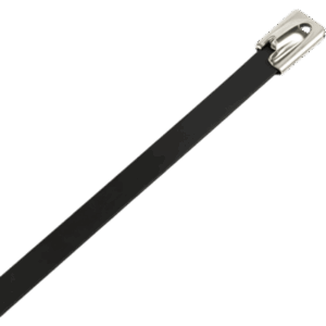 LINKEDPRO LP-SSPVC-46200 – Cinchos de Acero Inoxidable 304 / Recubrimiento Plástico / Cierre Bola Autoblocante / 4.6 x 200 mm / 100 Piezas / -40°C a +85°C