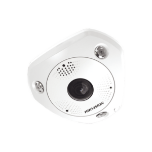 HIKVISION DS-2CD63C5G0E-IVS(B) – Fisheye IP 12 Megapixel / 180° - 360° / DEWARPING / Exterior IP67 / IK10 / 15 mts IR / Entrada y Salida de Audio y Alarma / Múltiples Vistas / Micrófono Integrado / microSD